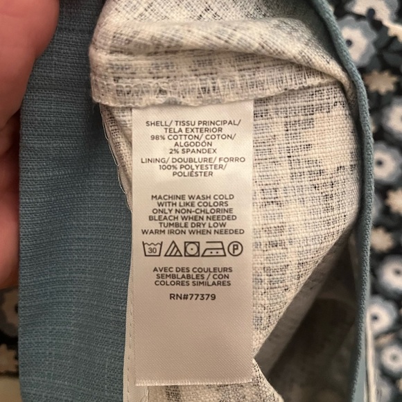 Ann Taylor NWT Sleeveless Green and Blue Floral Print Shift Dress Size 14 - Picture 7 of 7